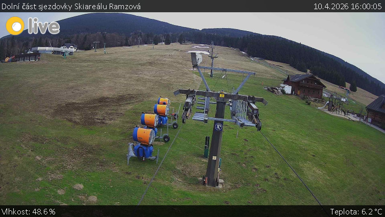 Horské atrakce Ramzová - Dolní část sjezdovky Skiareálu Ramzová - 10.4.2026 v 16:00