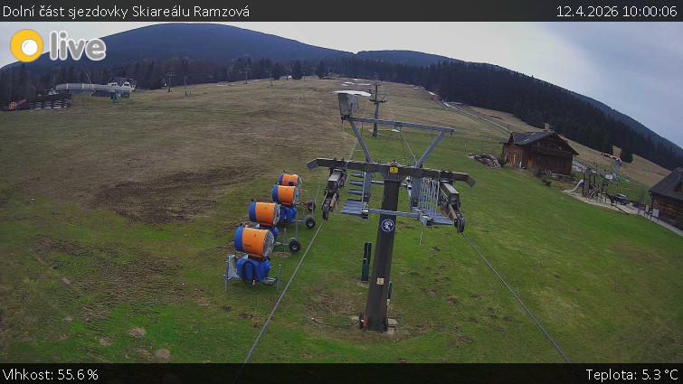 Horské atrakce Ramzová - Dolní část sjezdovky Skiareálu Ramzová - 12.4.2026 v 10:00