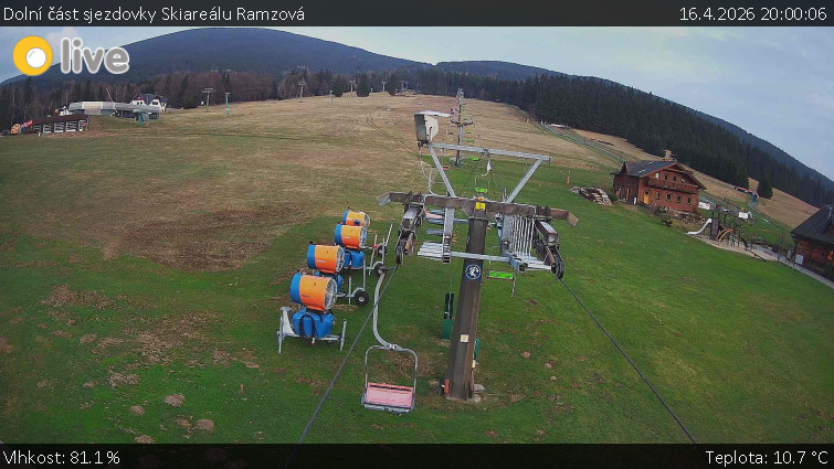 Horské atrakce Ramzová - Dolní část sjezdovky Skiareálu Ramzová - 16.4.2026 v 20:00