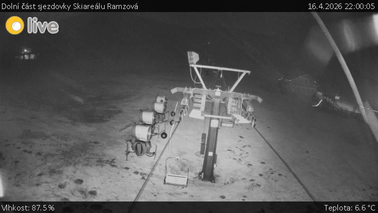 Horské atrakce Ramzová - Dolní část sjezdovky Skiareálu Ramzová - 16.4.2026 v 22:00