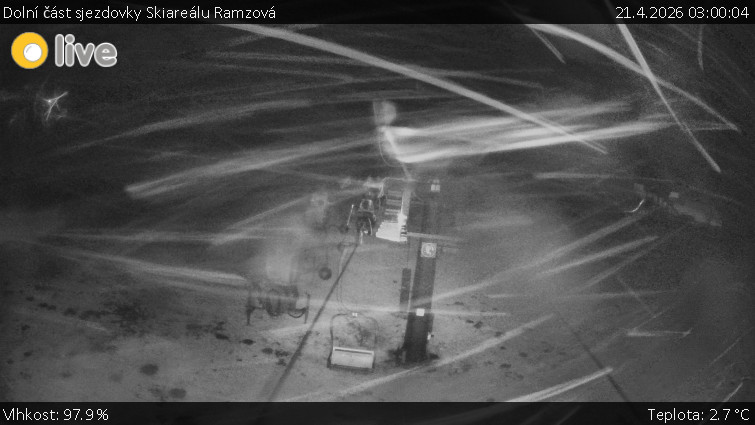 Horské atrakce Ramzová - Dolní část sjezdovky Skiareálu Ramzová - 21.4.2026 v 03:00