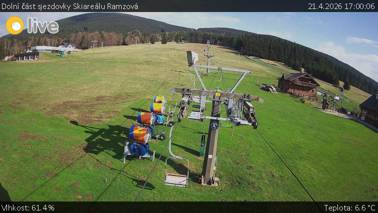 Horské atrakce Ramzová - Dolní část sjezdovky Skiareálu Ramzová - 21.4.2026 v 17:00