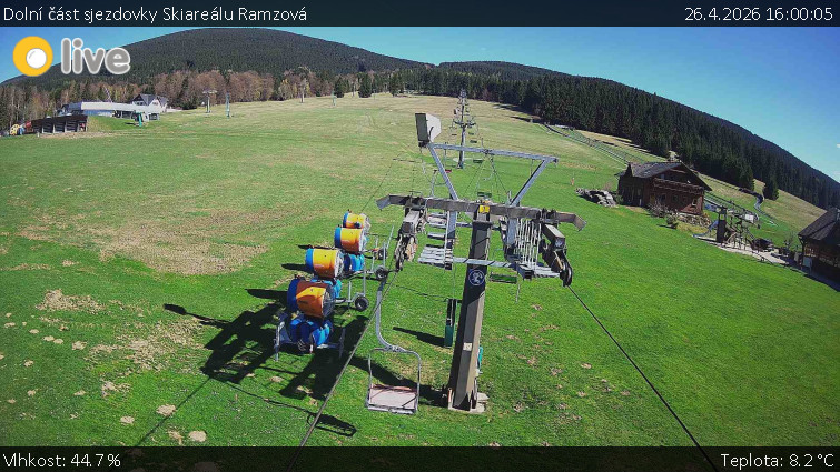Horské atrakce Ramzová - Dolní část sjezdovky Skiareálu Ramzová - 26.4.2026 v 16:00