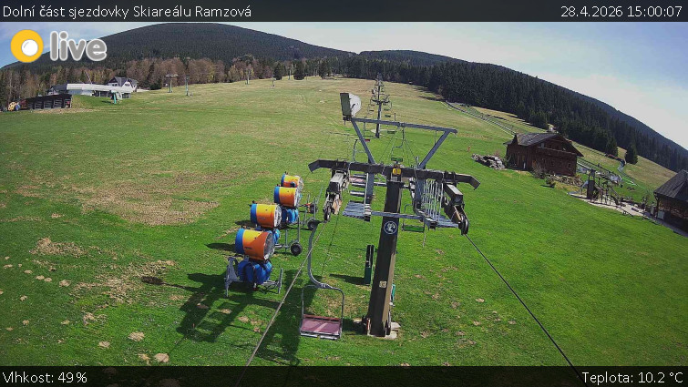 Horské atrakce Ramzová - Dolní část sjezdovky Skiareálu Ramzová - 28.4.2026 v 15:00