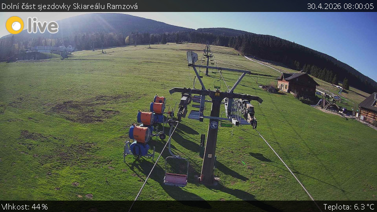 Horské atrakce Ramzová - Dolní část sjezdovky Skiareálu Ramzová - 30.4.2026 v 08:00
