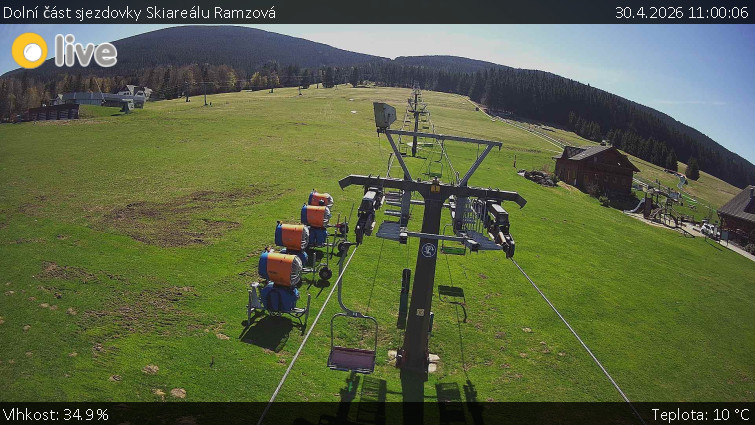 Horské atrakce Ramzová - Dolní část sjezdovky Skiareálu Ramzová - 30.4.2026 v 11:00