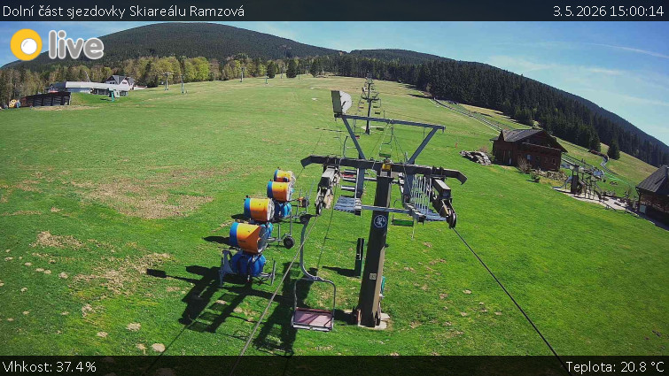Horské atrakce Ramzová - Dolní část sjezdovky Skiareálu Ramzová - 3.5.2026 v 15:00