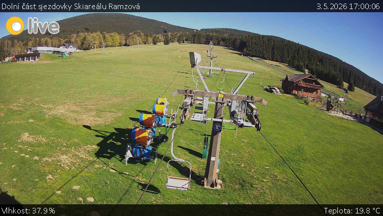 Horské atrakce Ramzová - Dolní část sjezdovky Skiareálu Ramzová - 3.5.2026 v 17:00