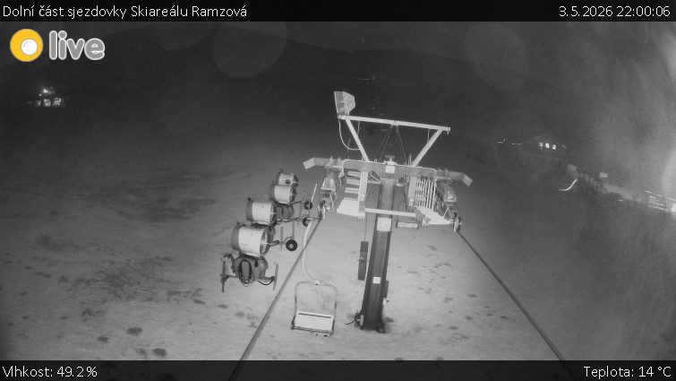 Horské atrakce Ramzová - Dolní část sjezdovky Skiareálu Ramzová - 3.5.2026 v 22:00