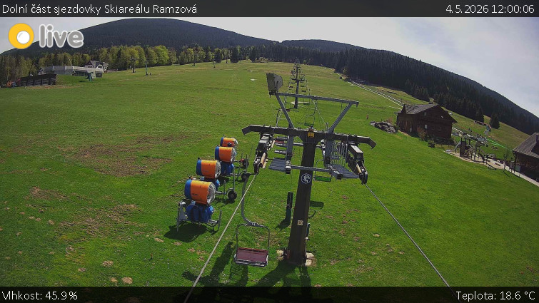 Horské atrakce Ramzová - Dolní část sjezdovky Skiareálu Ramzová - 4.5.2026 v 12:00