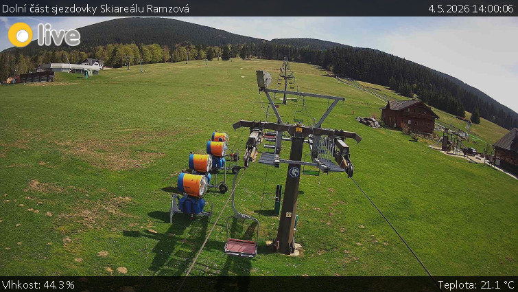 Horské atrakce Ramzová - Dolní část sjezdovky Skiareálu Ramzová - 4.5.2026 v 14:00