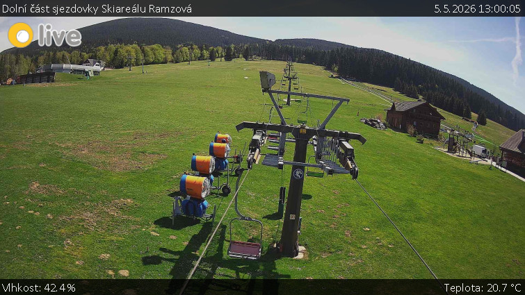 Horské atrakce Ramzová - Dolní část sjezdovky Skiareálu Ramzová - 5.5.2026 v 13:00