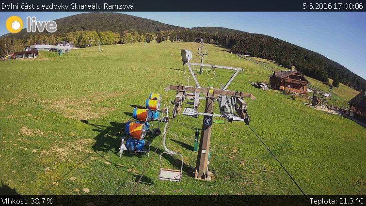 Horské atrakce Ramzová - Dolní část sjezdovky Skiareálu Ramzová - 5.5.2026 v 17:00