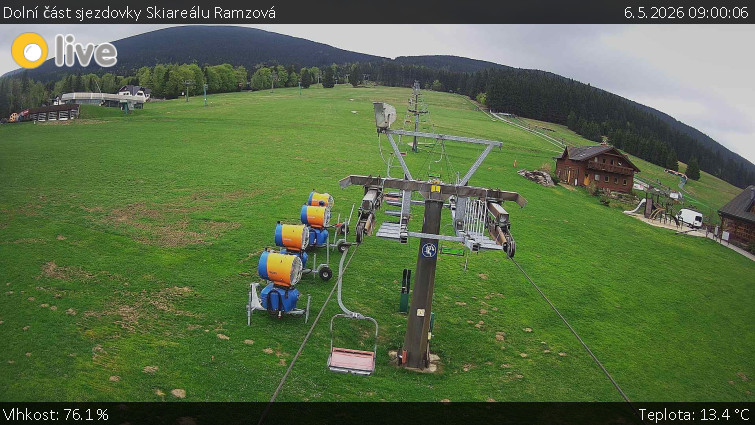 Horské atrakce Ramzová - Dolní část sjezdovky Skiareálu Ramzová - 6.5.2026 v 09:00