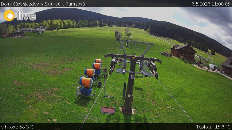 Horské atrakce Ramzová - Dolní část sjezdovky Skiareálu Ramzová - 6.5.2026 v 11:00