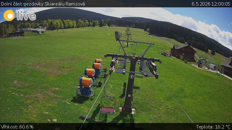 Horské atrakce Ramzová - Dolní část sjezdovky Skiareálu Ramzová - 6.5.2026 v 12:00