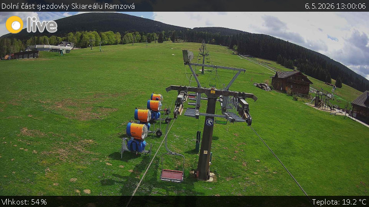 Horské atrakce Ramzová - Dolní část sjezdovky Skiareálu Ramzová - 6.5.2026 v 13:00