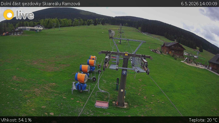 Horské atrakce Ramzová - Dolní část sjezdovky Skiareálu Ramzová - 6.5.2026 v 14:00