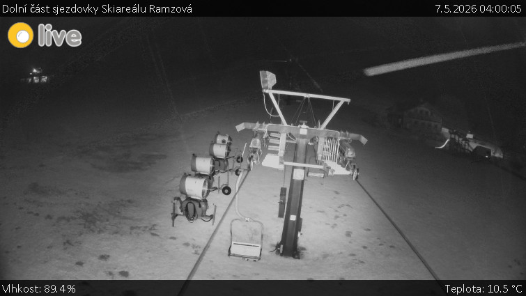 Horské atrakce Ramzová - Dolní část sjezdovky Skiareálu Ramzová - 7.5.2026 v 04:00