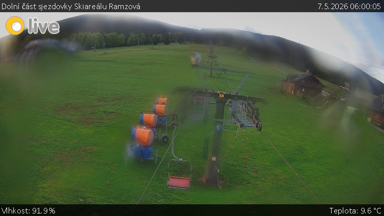 Horské atrakce Ramzová - Dolní část sjezdovky Skiareálu Ramzová - 7.5.2026 v 06:00