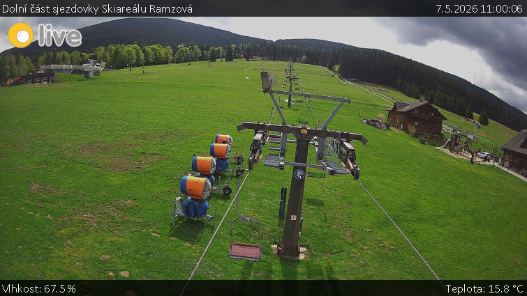 Horské atrakce Ramzová - Dolní část sjezdovky Skiareálu Ramzová - 7.5.2026 v 11:00