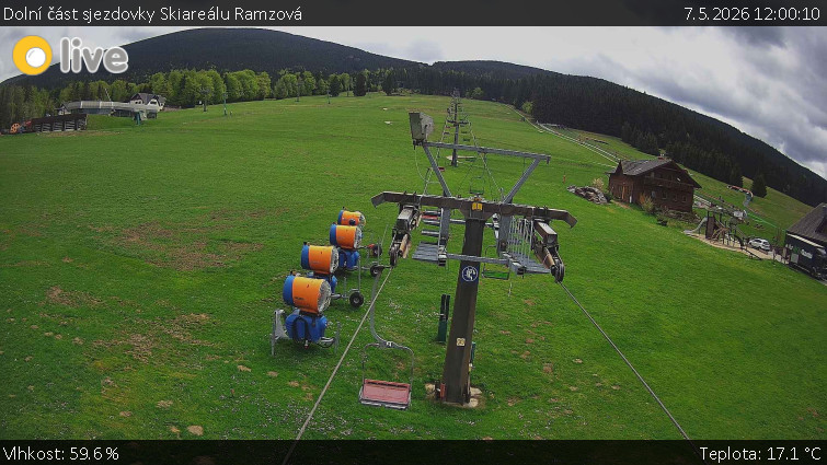 Horské atrakce Ramzová - Dolní část sjezdovky Skiareálu Ramzová - 7.5.2026 v 12:00