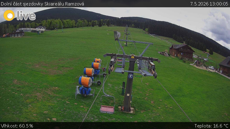 Horské atrakce Ramzová - Dolní část sjezdovky Skiareálu Ramzová - 7.5.2026 v 13:00
