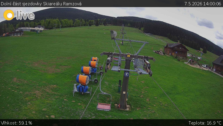 Horské atrakce Ramzová - Dolní část sjezdovky Skiareálu Ramzová - 7.5.2026 v 14:00
