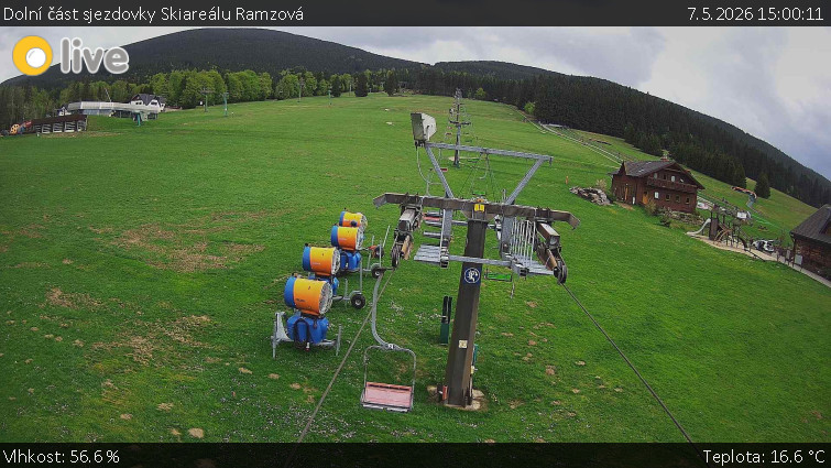 Horské atrakce Ramzová - Dolní část sjezdovky Skiareálu Ramzová - 7.5.2026 v 15:00