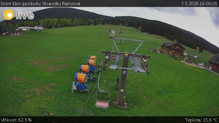 Horské atrakce Ramzová - Dolní část sjezdovky Skiareálu Ramzová - 7.5.2026 v 16:00