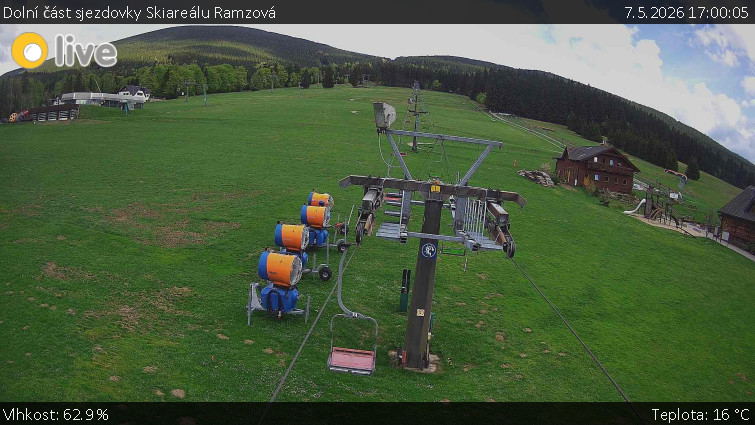 Horské atrakce Ramzová - Dolní část sjezdovky Skiareálu Ramzová - 7.5.2026 v 17:00