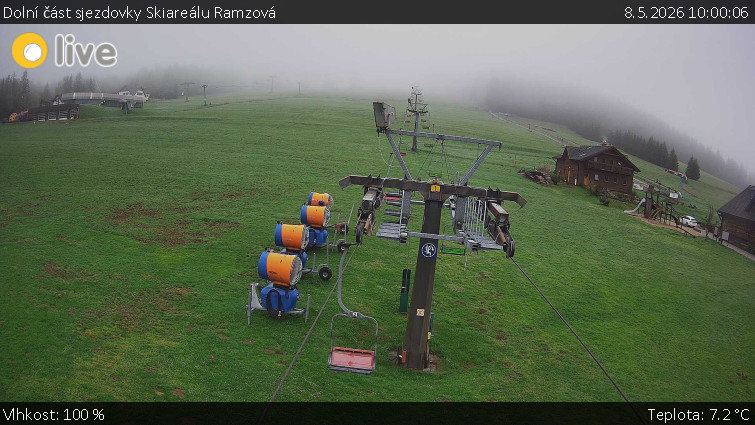 Horské atrakce Ramzová - Dolní část sjezdovky Skiareálu Ramzová - 8.5.2026 v 10:00