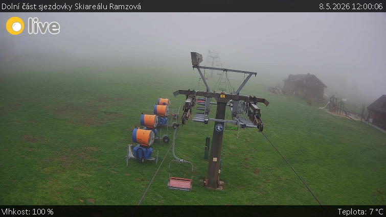 Horské atrakce Ramzová - Dolní část sjezdovky Skiareálu Ramzová - 8.5.2026 v 12:00