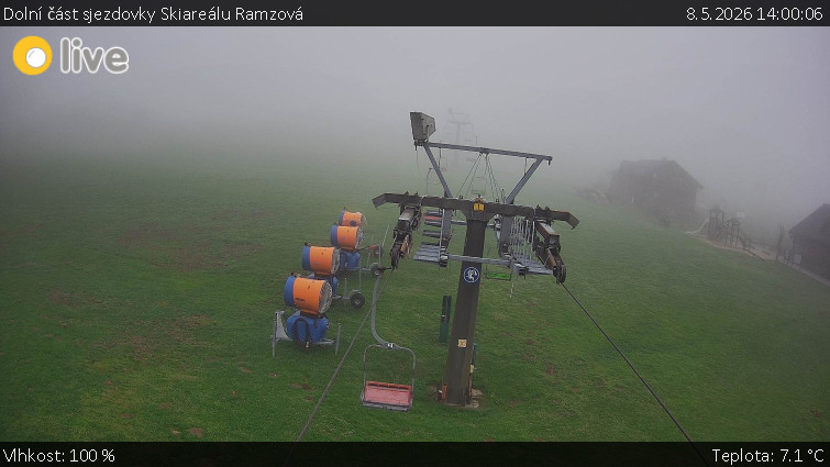 Horské atrakce Ramzová - Dolní část sjezdovky Skiareálu Ramzová - 8.5.2026 v 14:00