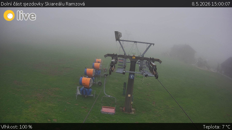 Horské atrakce Ramzová - Dolní část sjezdovky Skiareálu Ramzová - 8.5.2026 v 15:00