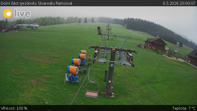 Horské atrakce Ramzová - Dolní část sjezdovky Skiareálu Ramzová - 8.5.2026 v 20:00