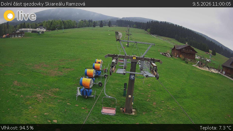 Horské atrakce Ramzová - Dolní část sjezdovky Skiareálu Ramzová - 9.5.2026 v 11:00