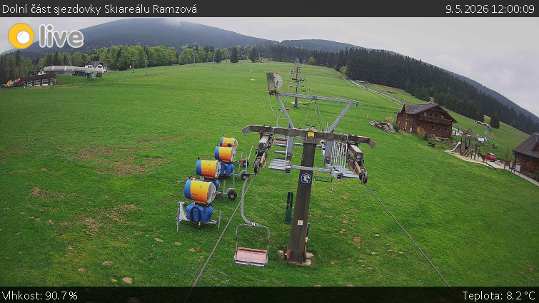 Horské atrakce Ramzová - Dolní část sjezdovky Skiareálu Ramzová - 9.5.2026 v 12:00