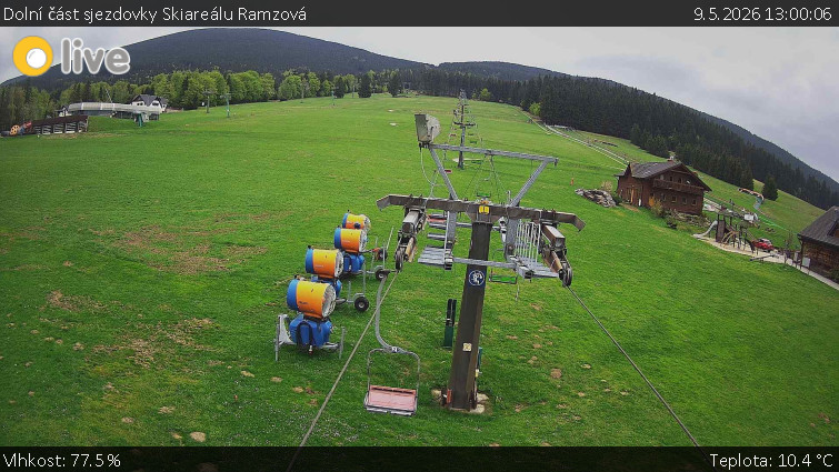 Horské atrakce Ramzová - Dolní část sjezdovky Skiareálu Ramzová - 9.5.2026 v 13:00