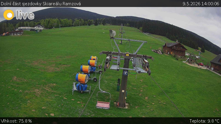 Horské atrakce Ramzová - Dolní část sjezdovky Skiareálu Ramzová - 9.5.2026 v 14:00