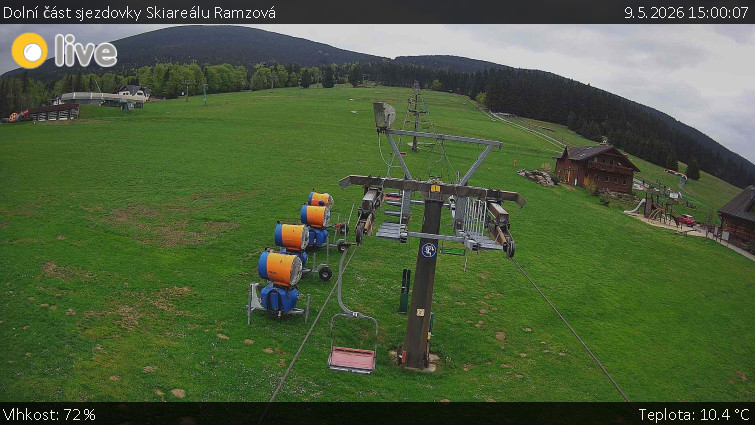 Horské atrakce Ramzová - Dolní část sjezdovky Skiareálu Ramzová - 9.5.2026 v 15:00