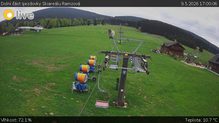 Horské atrakce Ramzová - Dolní část sjezdovky Skiareálu Ramzová - 9.5.2026 v 17:00