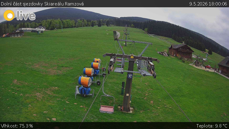 Horské atrakce Ramzová - Dolní část sjezdovky Skiareálu Ramzová - 9.5.2026 v 18:00
