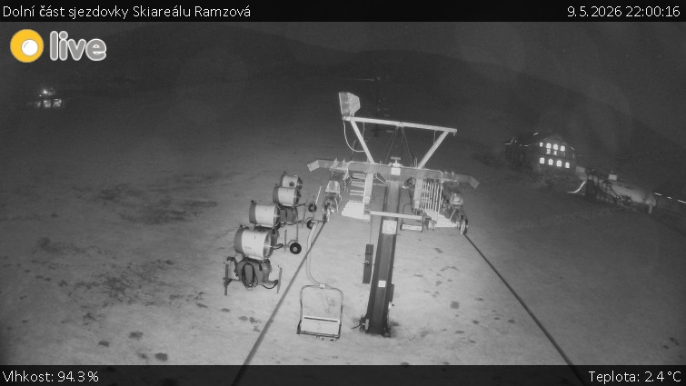 Horské atrakce Ramzová - Dolní část sjezdovky Skiareálu Ramzová - 9.5.2026 v 22:00