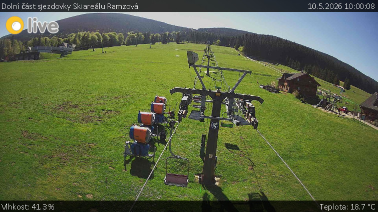 Horské atrakce Ramzová - Dolní část sjezdovky Skiareálu Ramzová - 10.5.2026 v 10:00
