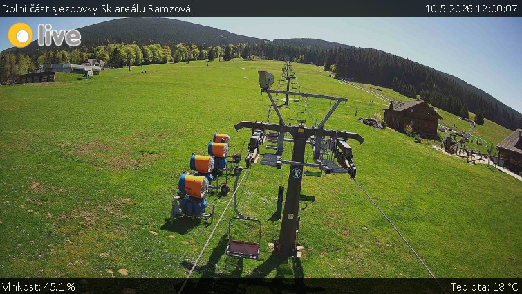 Horské atrakce Ramzová - Dolní část sjezdovky Skiareálu Ramzová - 10.5.2026 v 12:00