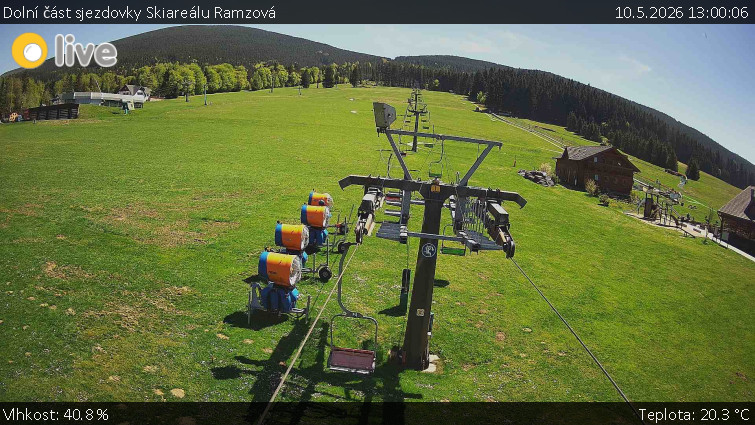 Horské atrakce Ramzová - Dolní část sjezdovky Skiareálu Ramzová - 10.5.2026 v 13:00