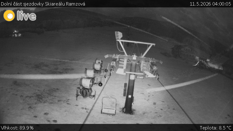 Horské atrakce Ramzová - Dolní část sjezdovky Skiareálu Ramzová - 11.5.2026 v 04:00