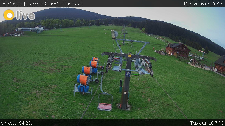 Horské atrakce Ramzová - Dolní část sjezdovky Skiareálu Ramzová - 11.5.2026 v 05:00