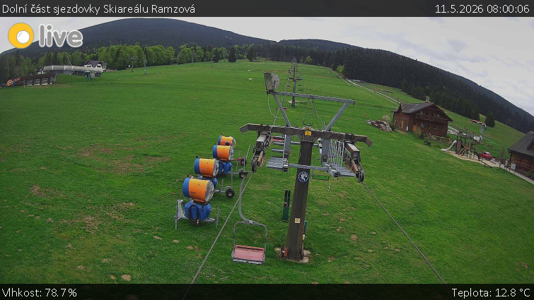 Horské atrakce Ramzová - Dolní část sjezdovky Skiareálu Ramzová - 11.5.2026 v 08:00